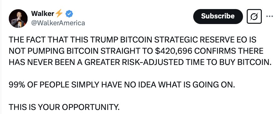 Kripto para birimleri, pazarlar, Donald Trump