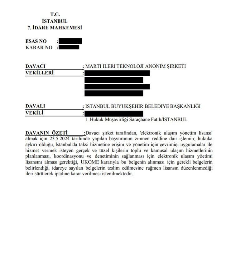 Martan'ın Mahkemenin onayından elektronik danışmanlık lisansına kararı