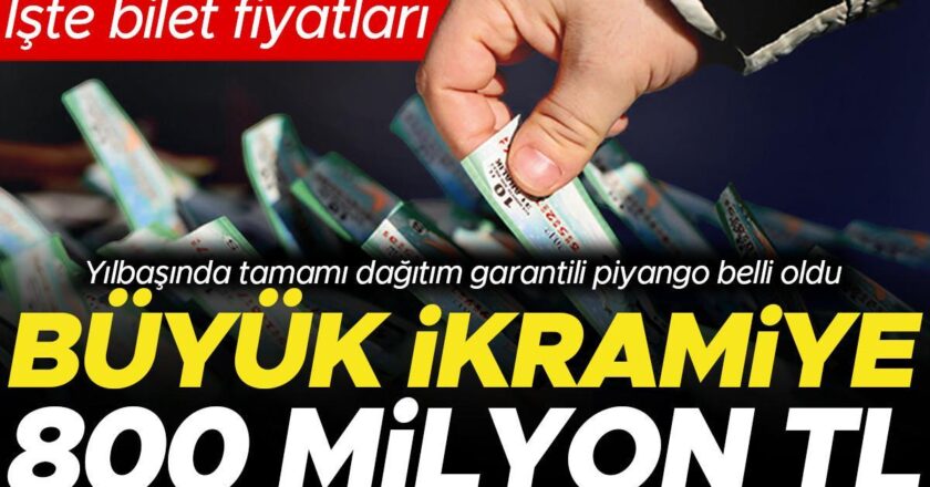 Yılbaşında tamamı dağıtım garantili piyango belli oldu: Büyük ikramiye 800 milyon TL